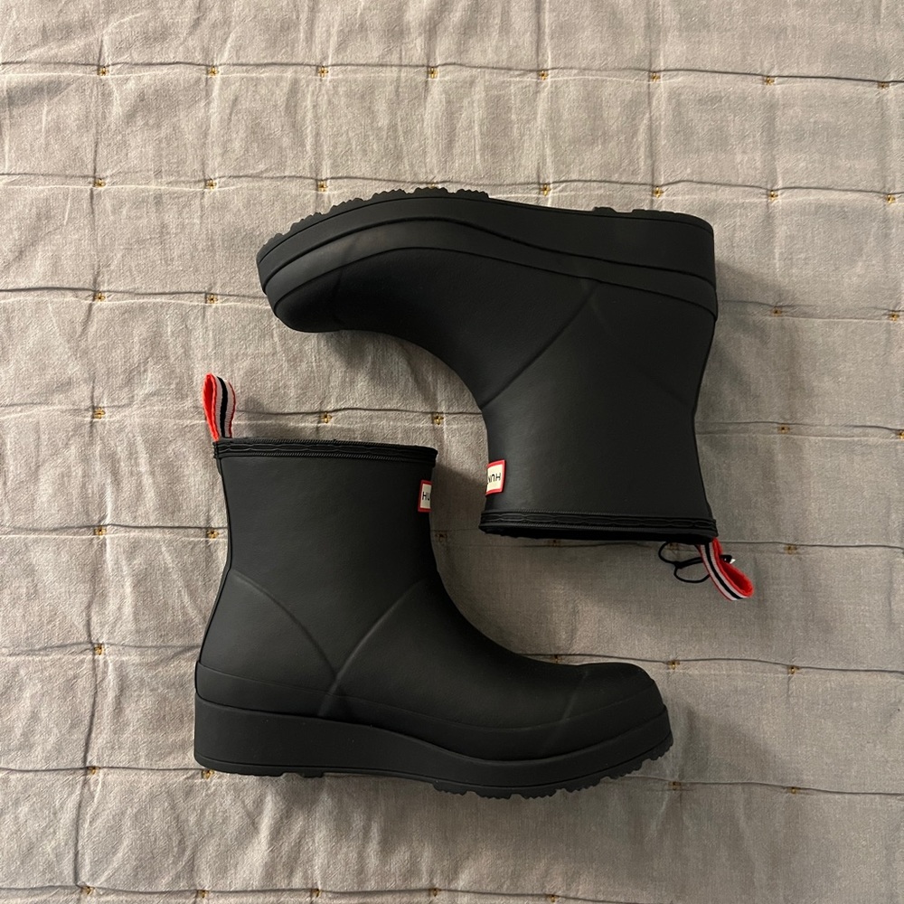 black hunter play short rain boots
